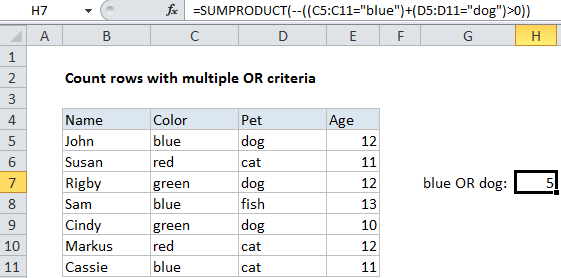 Count Rows With Multiple OR Criteria In Excel October 9 2023 Excel 